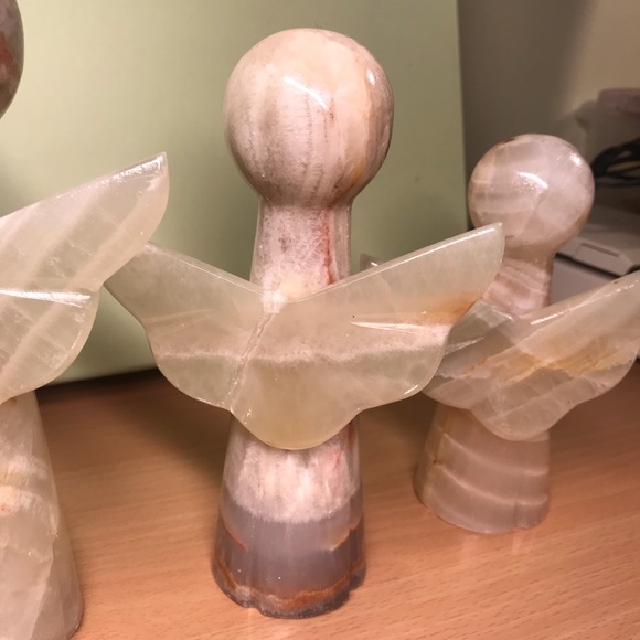 Set of 3 Marble Angels - Picture 4 of 5